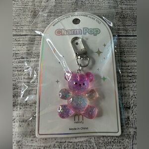 Charm Pop Pink Glitter Zipper Pulls
